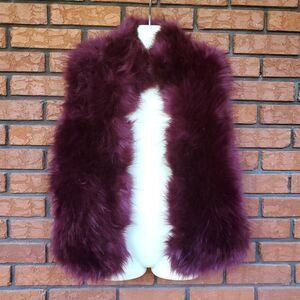 Ci Sono Purple Fuzzy Vest Size M Thick Faux Fur Jacket Lined Boho Festival